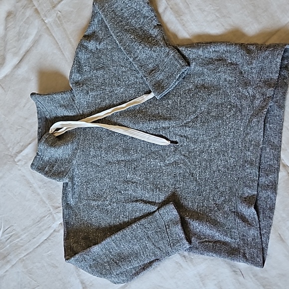 J.crew wool blend sweatshirt cropped cowl neck with drawstrings size small - Picture 9 of 14